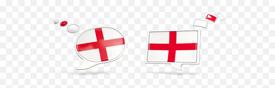 Two Speech Bubbles Illustration Of Flag England - Solid Png,England Flag Icon