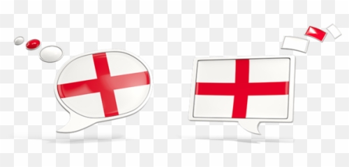 Two Speech Bubbles Illustration Of Flag England - Solid png
