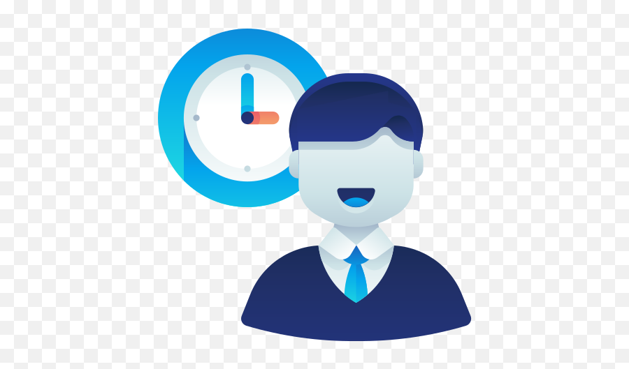 Employee Account Business Time - Employee Time Clock Icon Png,Free Time Icon