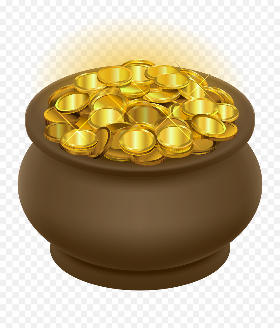 Stock Pot Of Gold Coins Clipart Png Pile