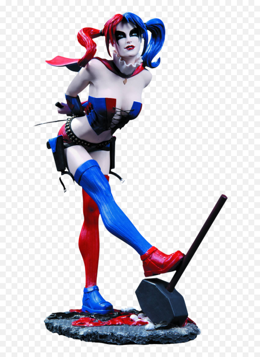 Harley Quinn Dc Cover Girls Statue - Harley Quinn Comic Statue Png,Dc Icon Harley Statue