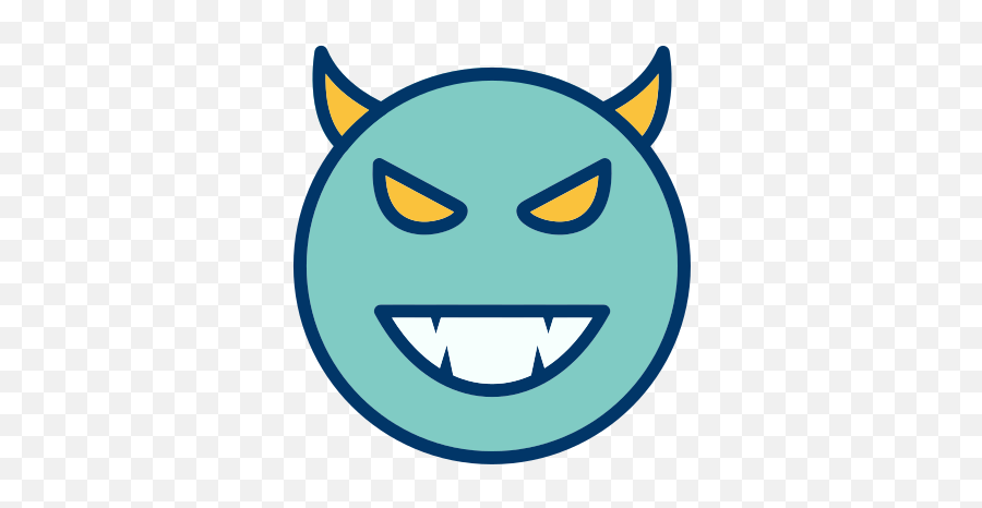 Devil Emoticon Face Smiley Free Icon Of Emoticons Filled - Png,Devil Emoji Transparent