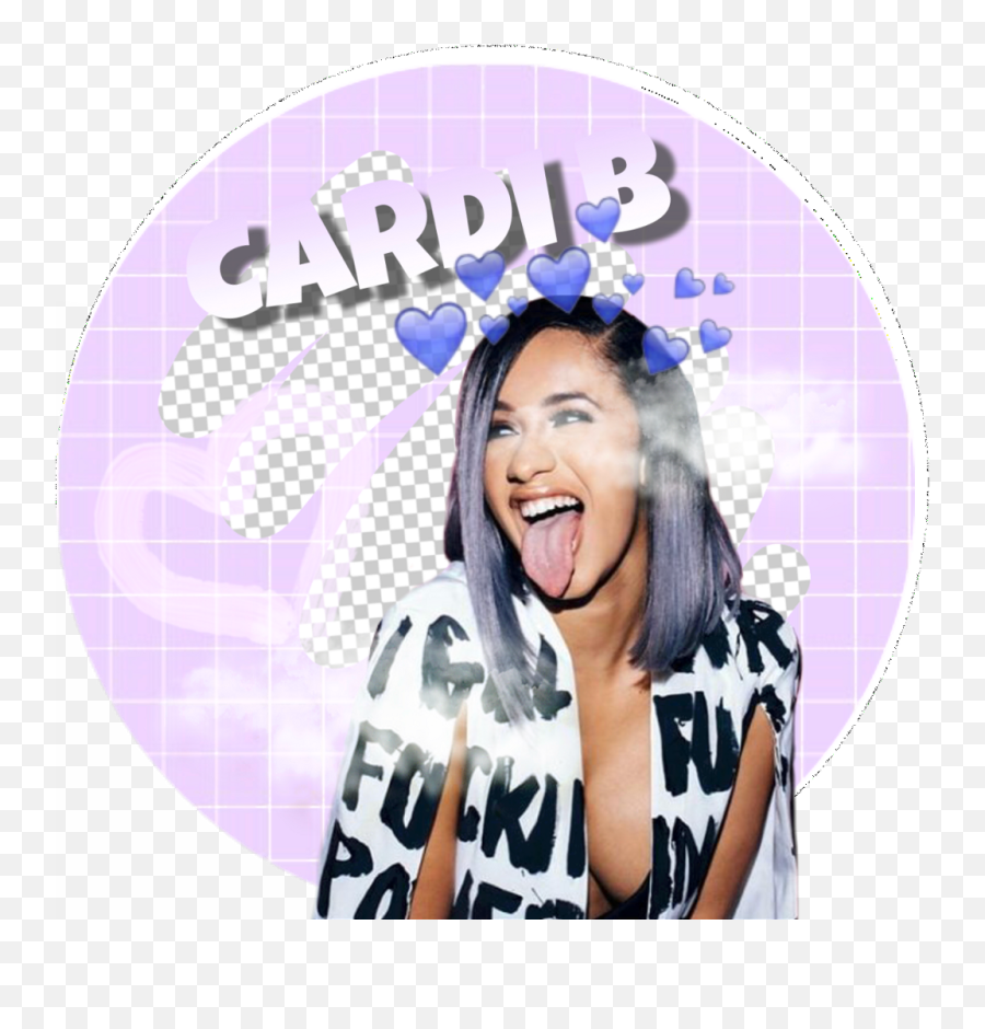 Download Hd Cardi B Cardib Bartiercardi - Cardi B Tongue Out Png,Cardi B Png