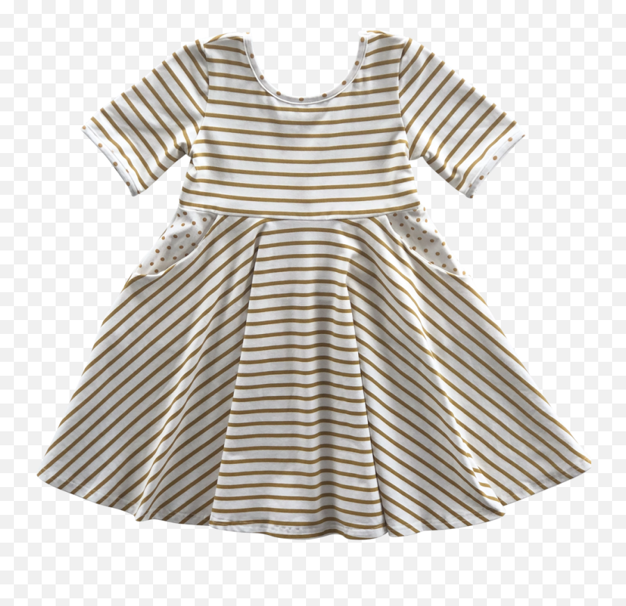 Gold Stripe Twirl Dress U2013 Looking Glass Clothing Company - Commes De Garcon Purple Png,Transparent Twirl Skirt Icon