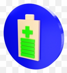 Full Battery Icon - Download in Colored Outline Style Vertical png