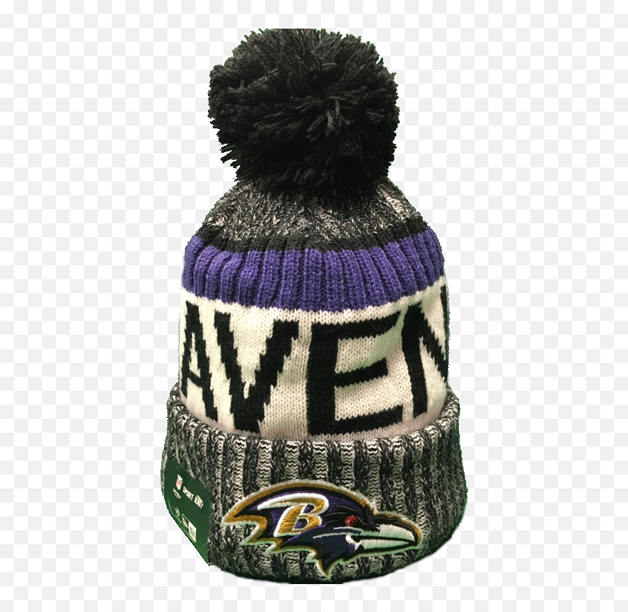 Baltimore Ravens Nfl 17 Sideline Pom Toque - Baltimore Ravens Hats Transparent Png,Baltimore Ravens Png