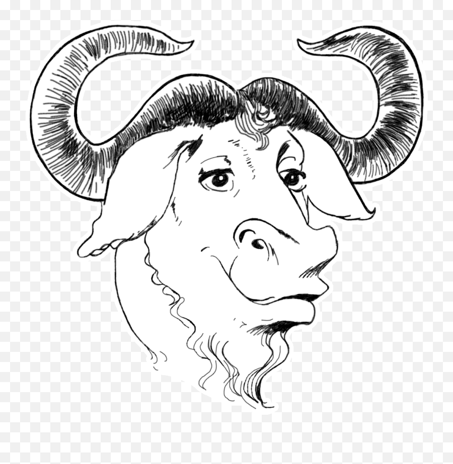 A Gnu Head By Etienne Suvasa - Gnu Project Free Software Gnu Logo Png,Head Png