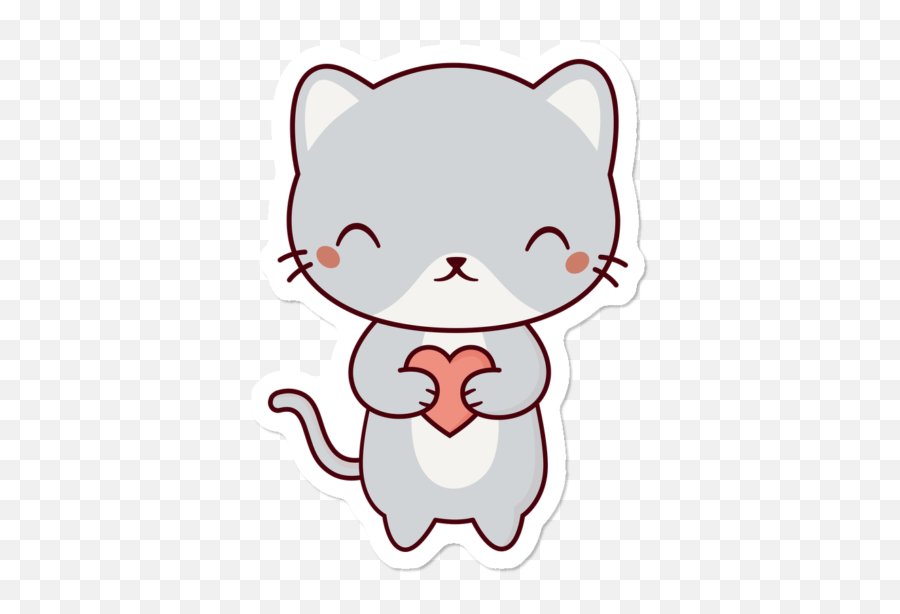 Download Hd Kawaii Cute Cat Kitten - Cat Transparent Png Kawaii Cute Kawaii Cat Animated,Cute Cat Png