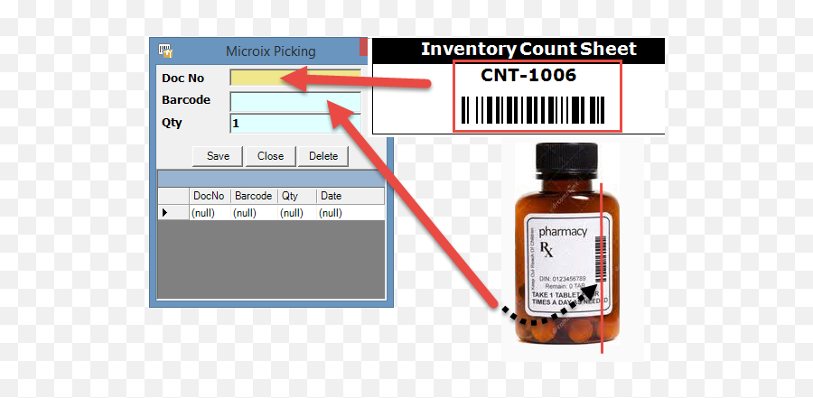 Microix Help Desk - How To Use The Barcode Scanner To Screenshot Png,Barcode Png