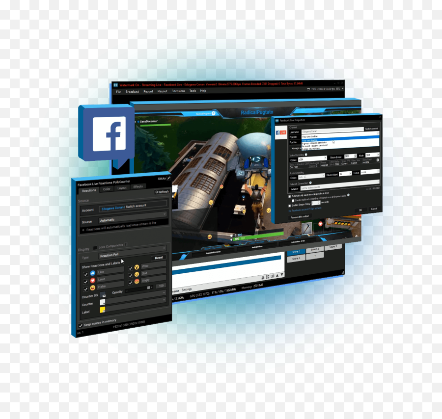 How To Live Stream - Xsplit Version Png,Facebook Angry Png