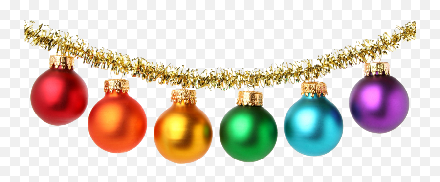 Christmas Balls Png Background - Colorful Christmas Balls,Balls Png