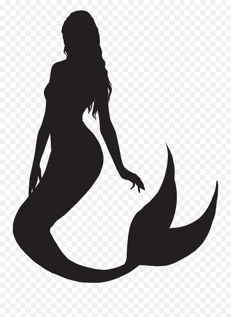 Ariel Mermaid Silhouette Clip Art Png Transparent Background