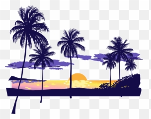 Dusk Drawing Amazing Sunset Frames - Transparent Beach Png Icon