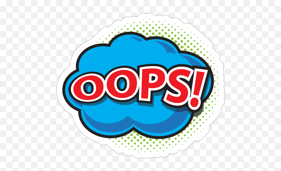 Oops Comic Sticker - Clip Art Png,Oops Png