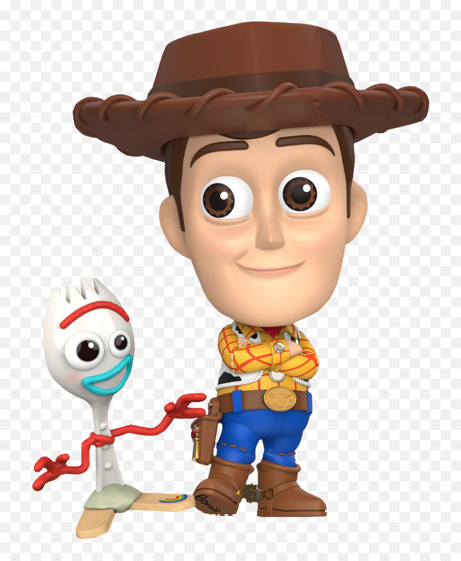 Toy Story 4 Woody With Forky Cosbaby Hot Toys Bobble - Head Woody Png Toy Story 4,Woody And Buzz Png