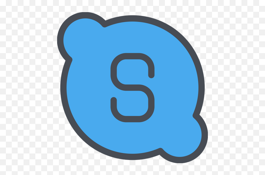 Skype Icon Of Colored Outline Style - Available In Svg Png Icono Azul De Malos Olores,Skype Png