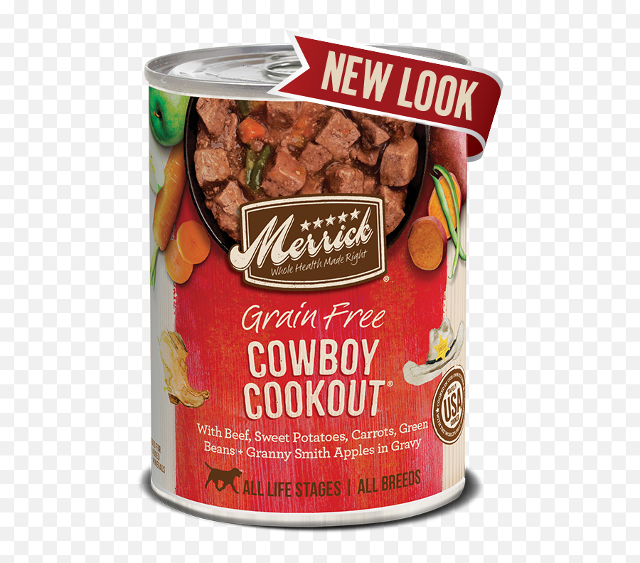 Download Grain Free Cowboy Cookout In Gravy - Merrick Herou0027s Merrick 96 Canned Dog Food Png,Cookout Png