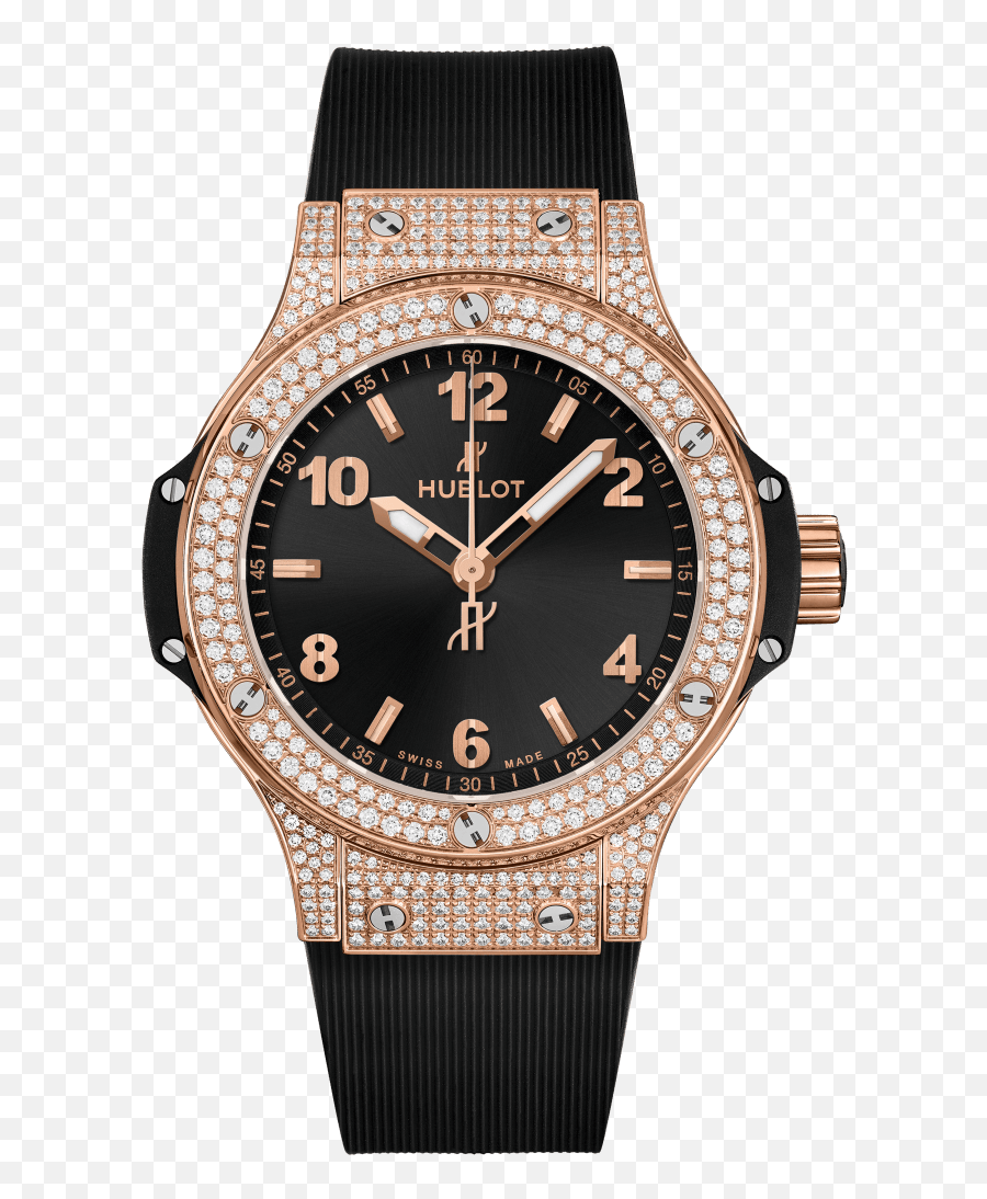 Big Bang Gold Pavé 38 Mm - Hublot Big Bang Diamond Watch Png,Big Bang Png