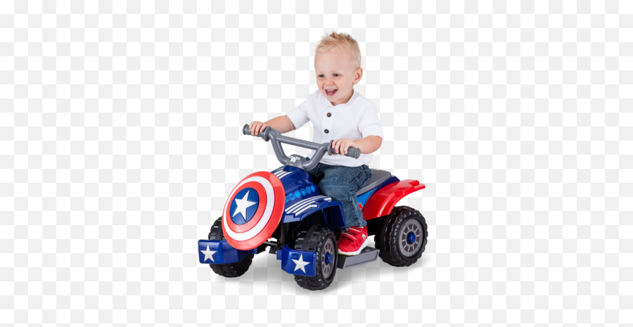 Kid Trax Captain America Riding Toy For Toddlers - Captain America Toddler Quad Png,Toddler Png