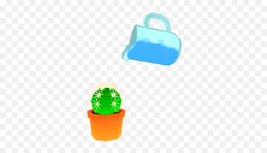 Sticker Cactus Water Gif - Watering Plant Gif Transparent Png,Water Gif Transparent