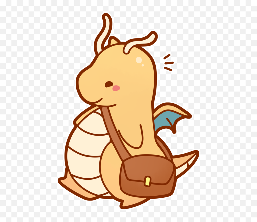 Pokemon Dragonite Cute Sticker - Chibi Pokemon Png,Dragonite Png