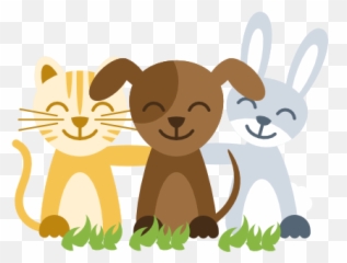 Happy Pets Petcare Vets - Cartoon Cat Dog And Bunny Png,Pets Png