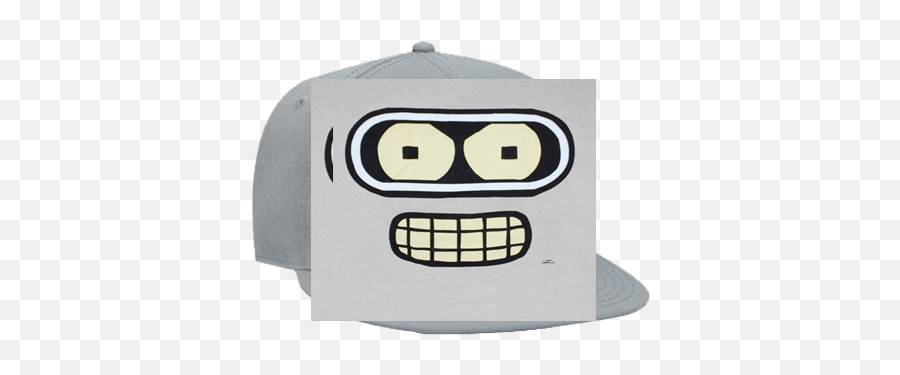 Bender Futurama Wool Blend Snapback Flat Bill Hat - Bender Futurama Face Png,Futurama Logo