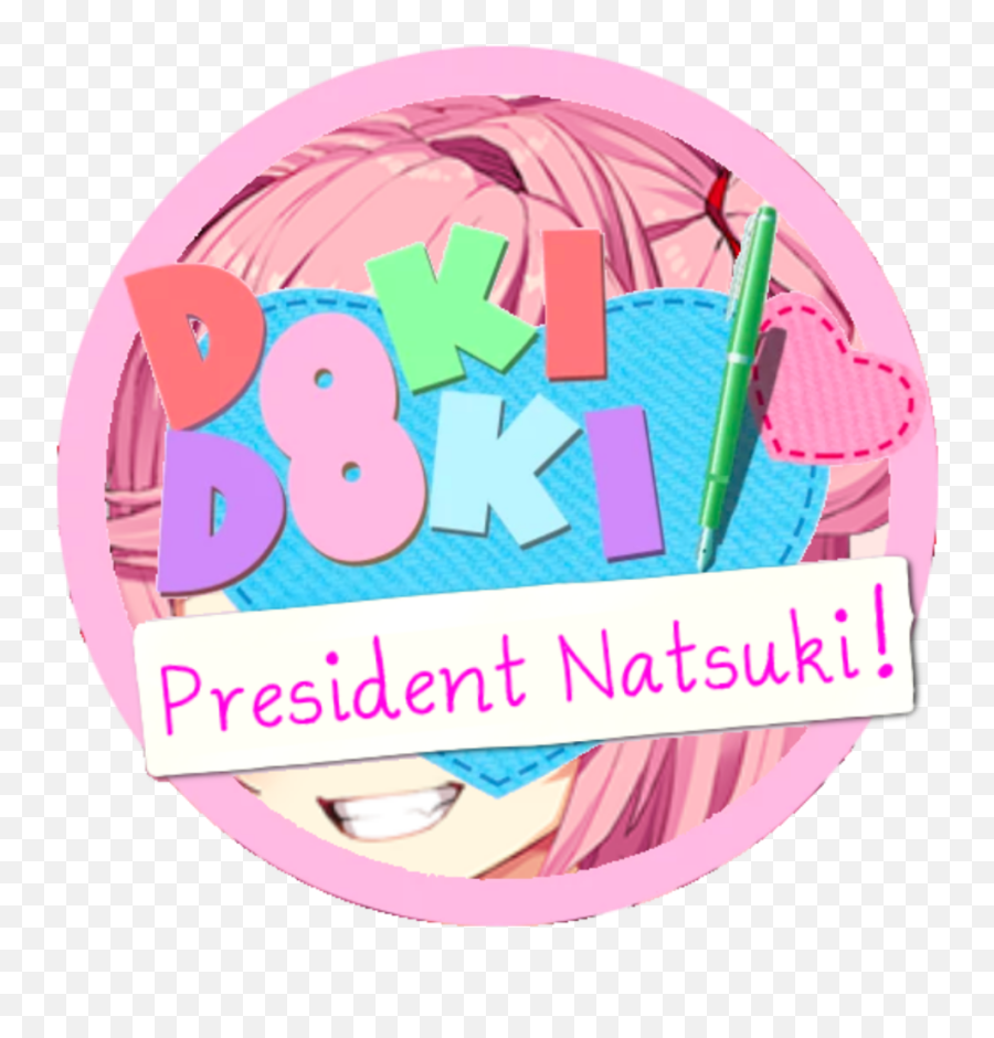 Doki President Natsuki Coming Soon - Girly Png,Doki Doki Logo