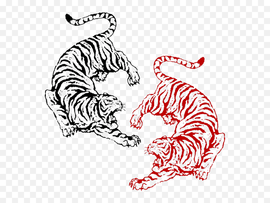 Tiger Tattoo - Chinese Tiger Drawing Png,Japanese Tattoo Png - free  transparent png images 