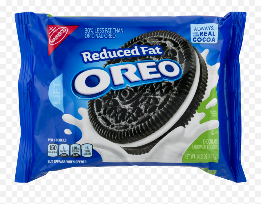 Nabisco Oreo Reduced Fat Chocolate - Reduced Fat Oreos Png,Oreo Png