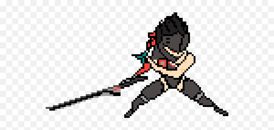 Pixilart - Blackwatch Genji Pixle Spray By Kingrye Fictional Character Png,Genji Png