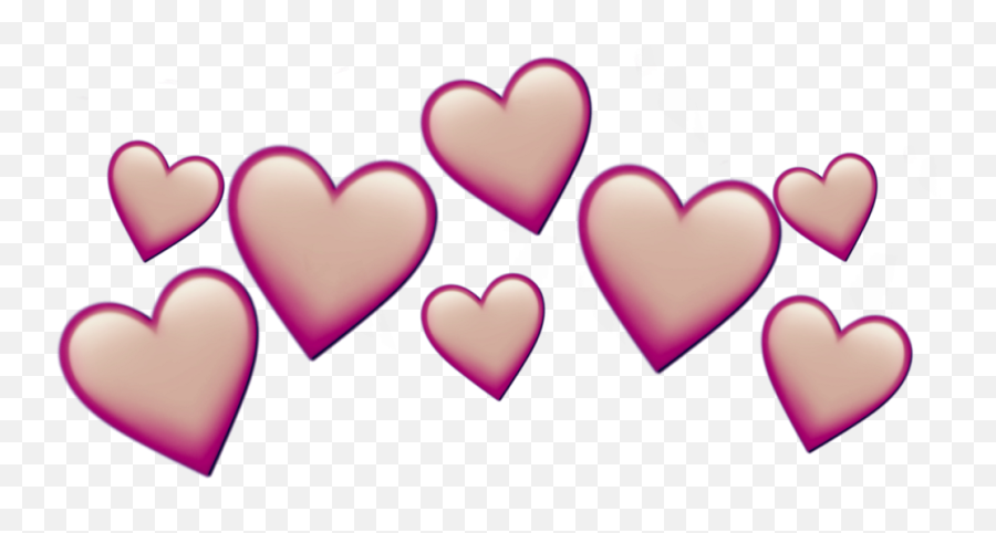 Download Iphone Crown Emoji Png - Aesthetic Pink Heart Emoji Crown Png,Heart Crown Transparent