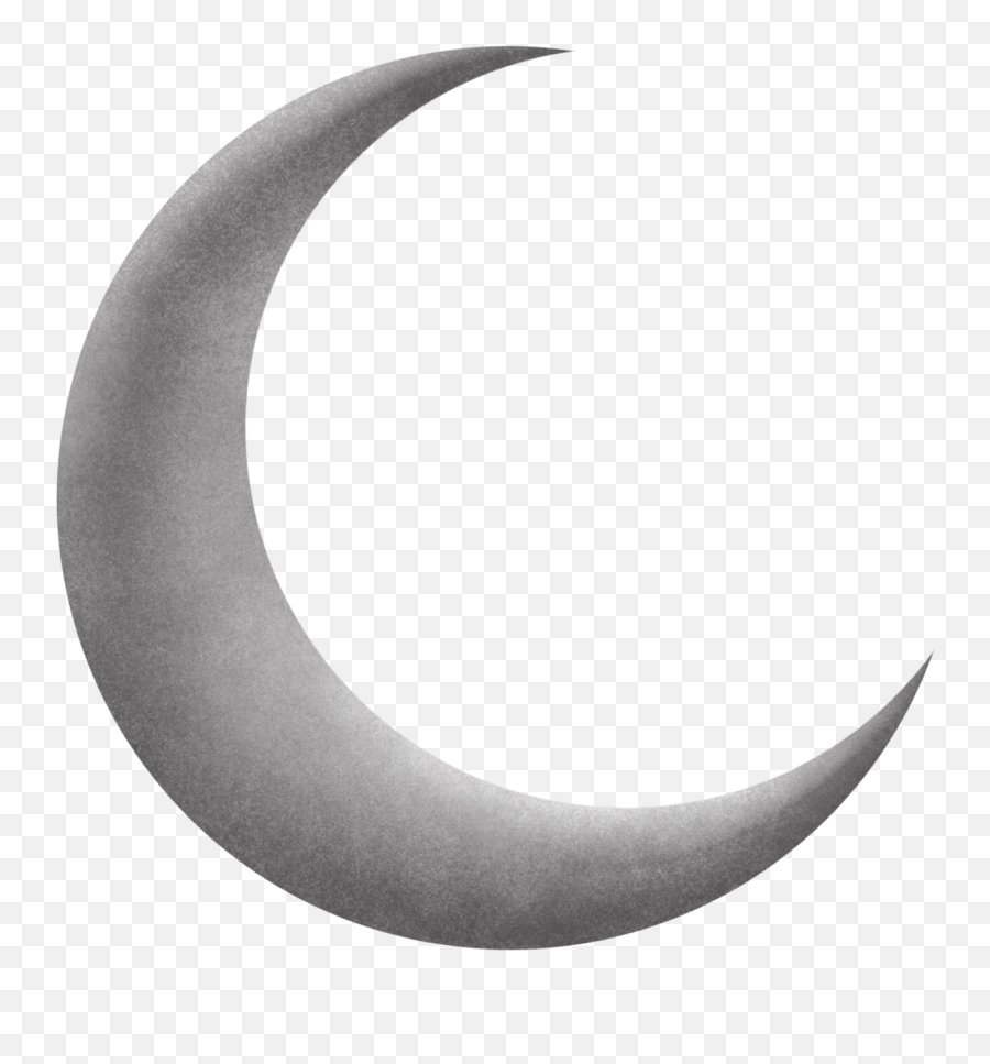 Silver Grey Moon Crescent Transparent - Half Moon Png,Crescent Moon Png Transparent