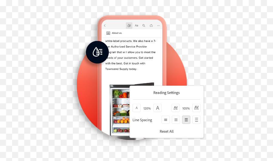 Adobe Acrobat Reader Mobile App Pdf Dc - Major Appliance Png,Lava Iris Icon White