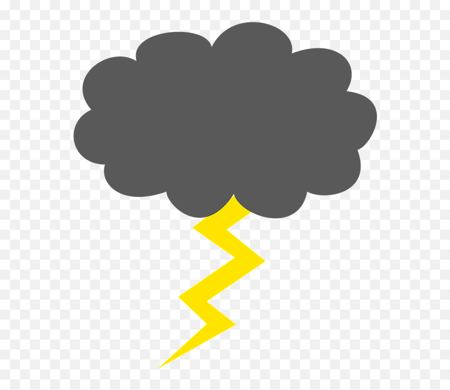 Lightning Bolt From Grey Cloud - Cloud Lightning Bolt Png,Lightning Bolt Transparent Background