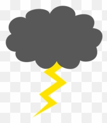 Lightning Bolt From Grey Cloud - Png
