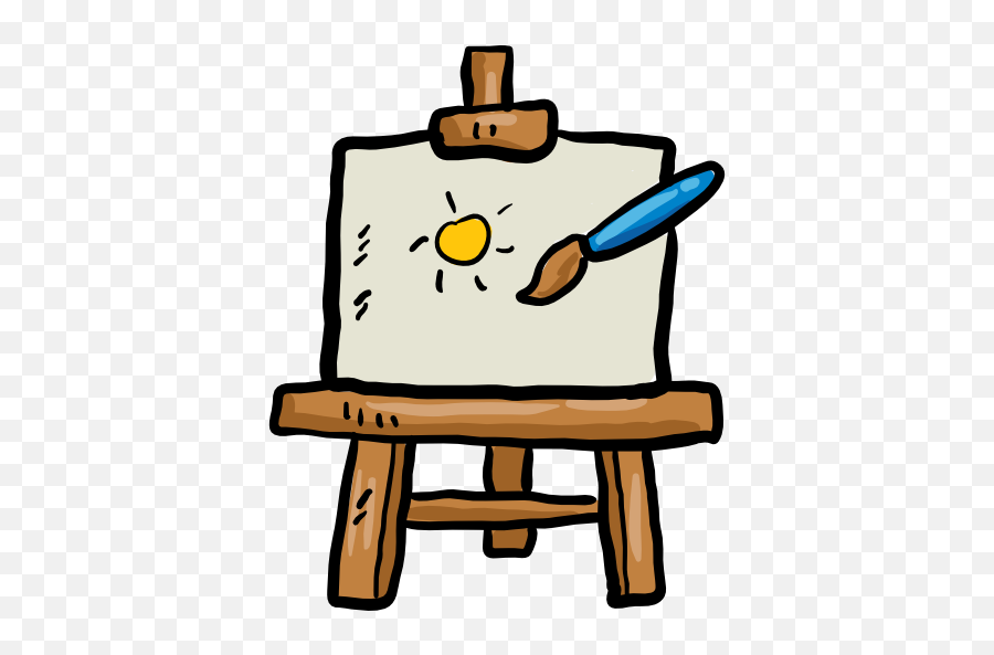 Canvas Painter Art And Design Tools - Painting Easel Clipart Png,Easel Icon Png