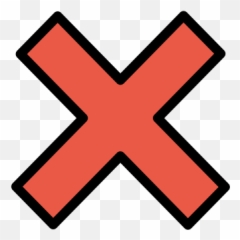 Cross Mark Emoji - Wrong Clipart Transparent Background Png