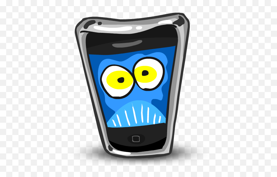 Iphone Afraid Icon Png Ico Or Icns - Funny Mobile Phone Icon,Cell Phone Icon Blue