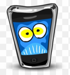 Iphone Afraid Icon Png Ico Or Icns - Funny Mobile Phone Icon,Cell Phone Icon Blue
