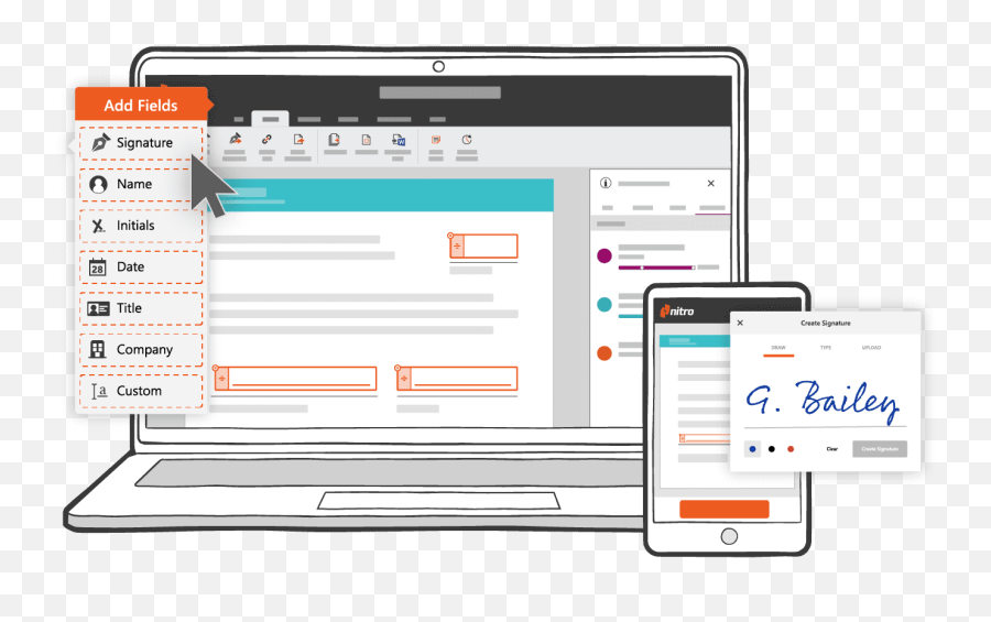 Secure Online Electronic Signatures Nitro Sign - Technology Applications Png,Digital Doc Icon