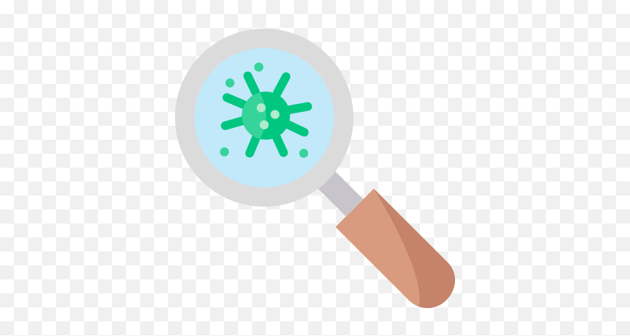 Coronavirus Covid Magnifying Glass Research Science Icon - Dot Png,Magnifying Glass Icon Free