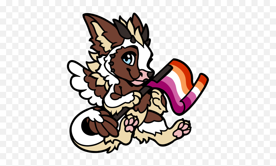 Fursona Pins - Lesbian Dutch Angel Dragon Png,Lesbian Flag Icon