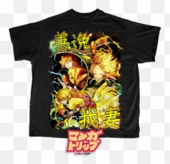 Oversized Zenitsu Demon Slayer Vintage T - Shirt u2013 mvngadrip Gojo Satoru png