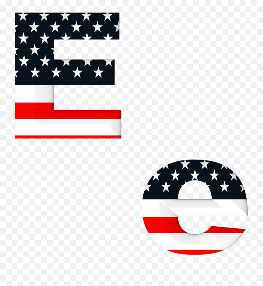 Letter Abc Alphabet - Letter E American Flag Png,American Flag Logo