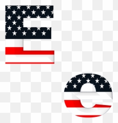 Letter Abc Alphabet - E American Flag png