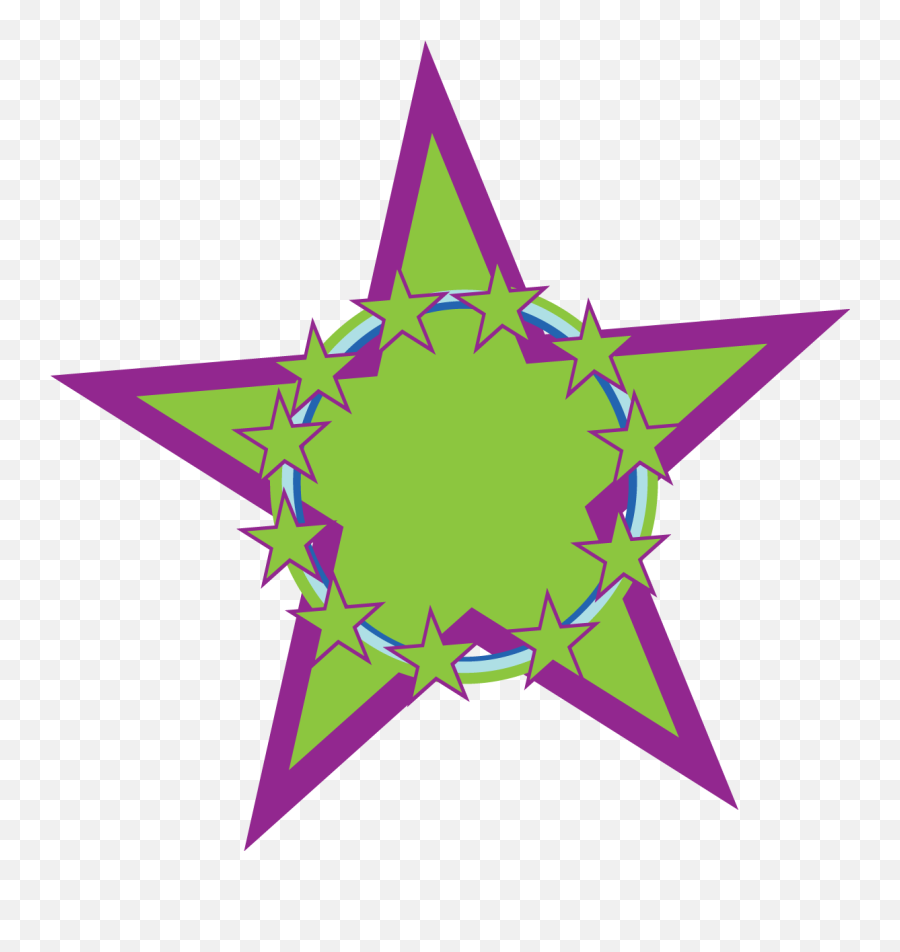 Library Of Six Point Ninja Star Png Download Files - Purple And Green Stars,Ninja Star Png