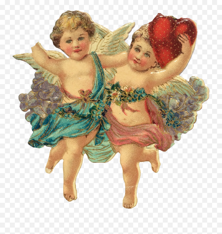 Valentines Day Vintage Cupid Full Size Png Download Seekpng - Vintage Cupid Valentines Day,Cupid Transparent Background