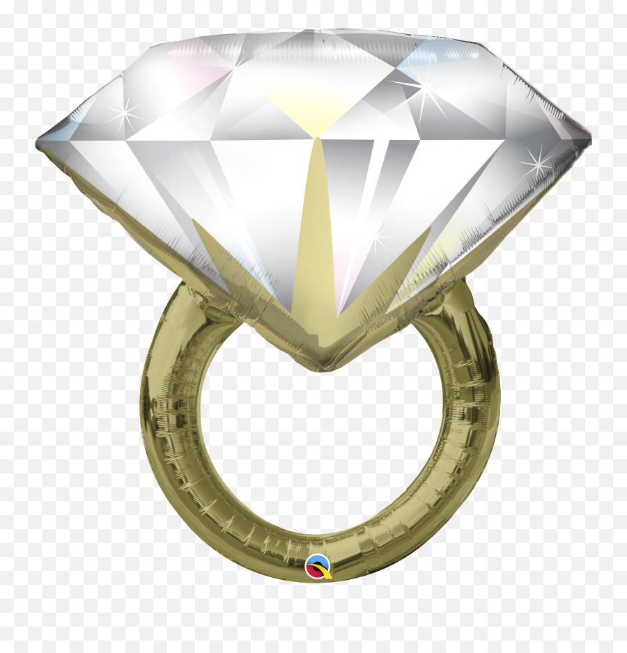 37 Diamond Ring Foil Balloon - Qualatex Ring Balloon Png,Ring Emoji Png
