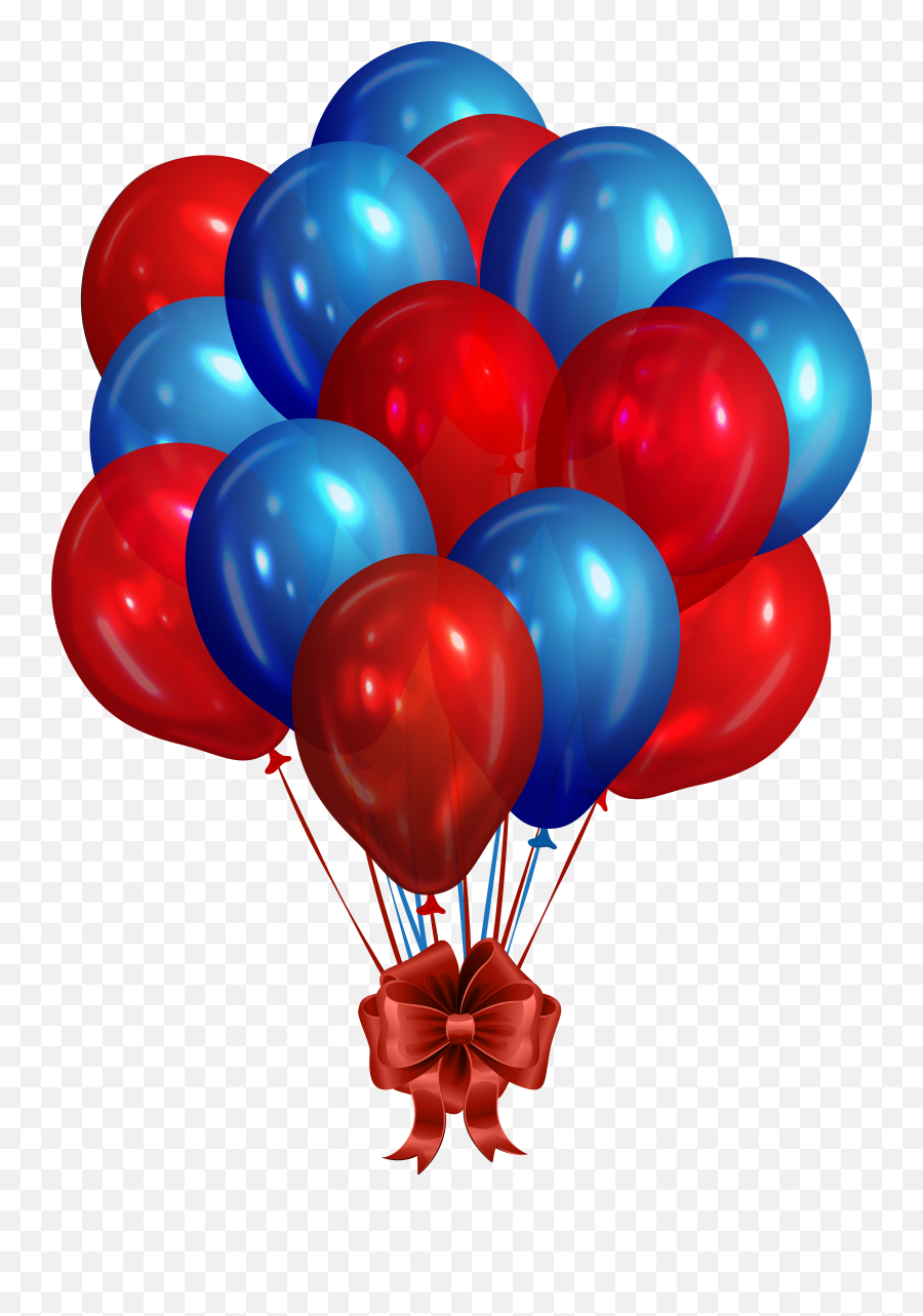 Blue And Red Balloons - Red And Blue Balloons Transparent Background Png,Red Balloons Png